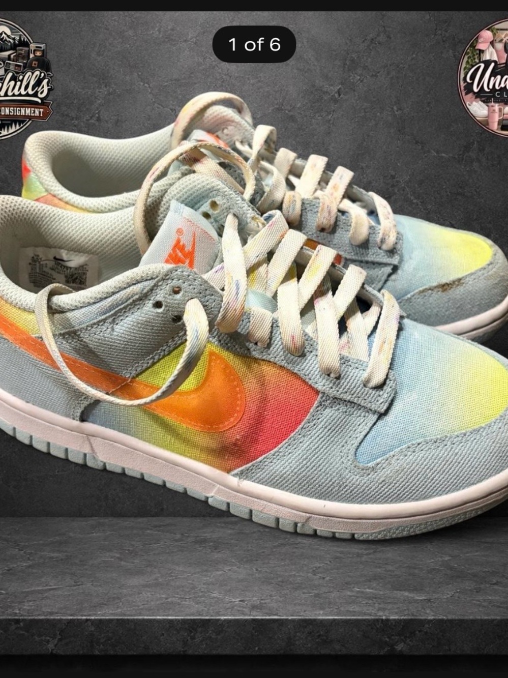 Nike Dunk low “Heat Map” Big girls 4.5 see photos for light wear